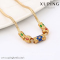 42901 Xuping beads jewelry fashion hot sale 18k delicate luxury copper alloy jewelry necklace